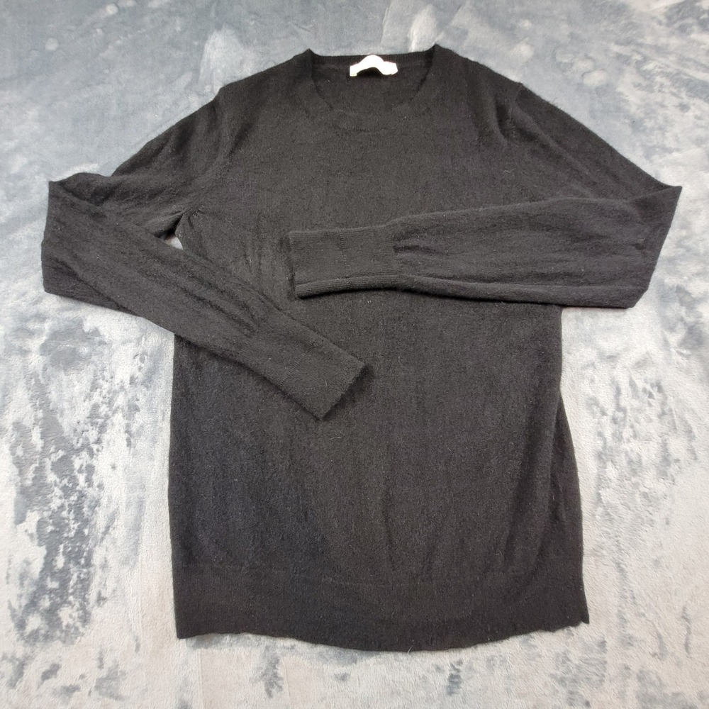 Everlane Womens Cashmere Crewneck Sweater Black Long Sleeve Knit Top Size M - Picture 1 of 6